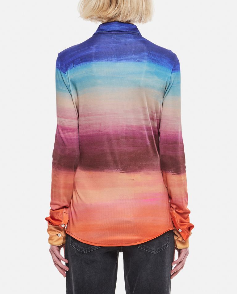 Shop Marni Viscose Stretch Shirt In Multicolor