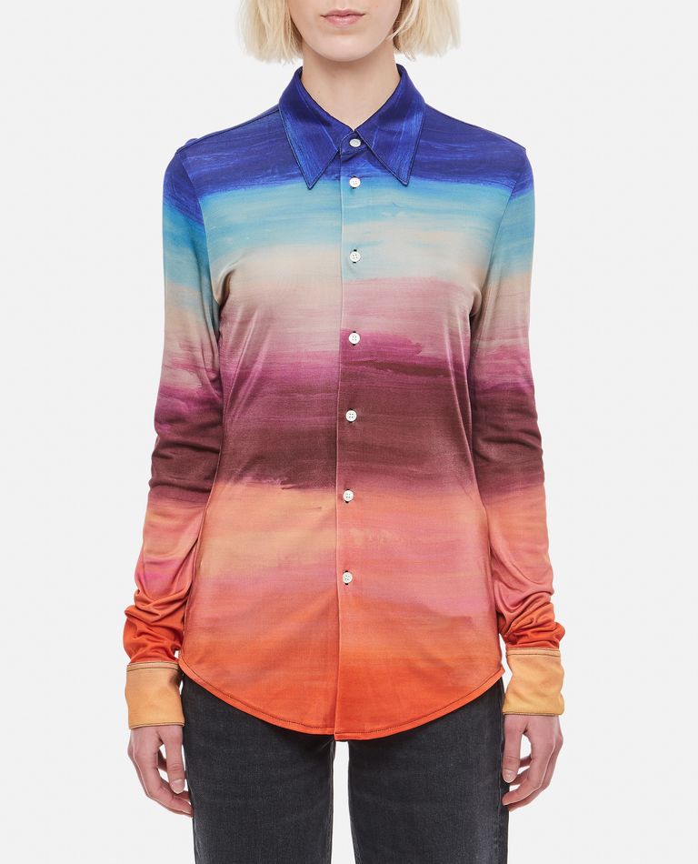 Marni  ,  Viscose Stretch Shirt  ,  Multicolor 42