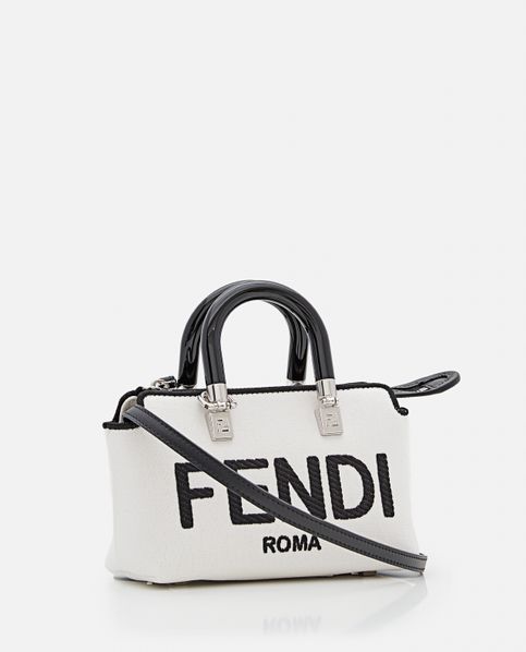 Fendi By The Way Mini Ff Fabric Bag in Black