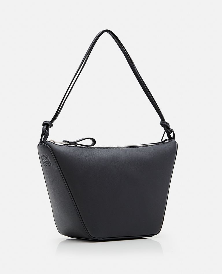 Loewe Mini Hammock Hobo Leather Bag In Black