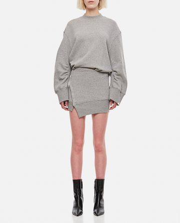 The Attico - IVORY GAUZED FLEECE MINI DRESS