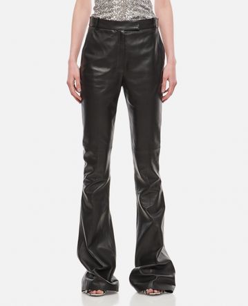 The Attico - PIAF LEATHER FLARED TROUSERS