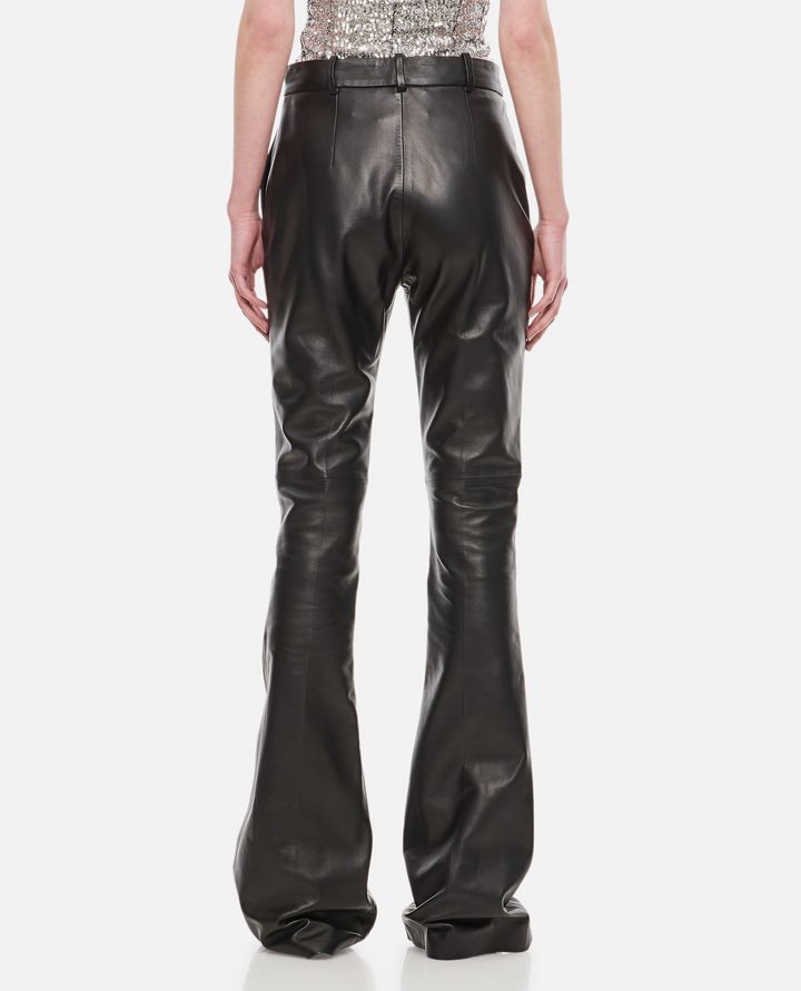 The Attico - PIAF LEATHER FLARED TROUSERS_3