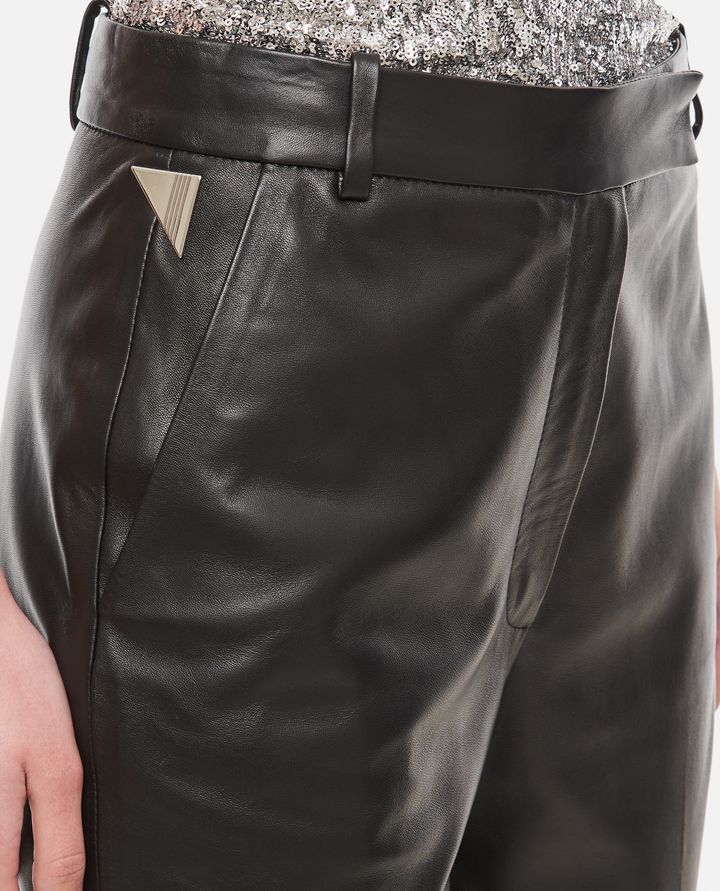 The Attico - PIAF LEATHER FLARED TROUSERS_4