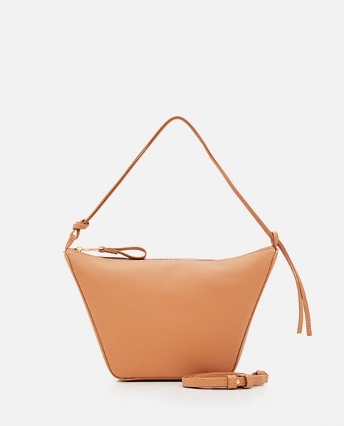 Hammock Mini Leather Shoulder Bag in Beige - Loewe