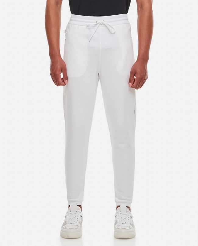 White Drawstring-cuff technical-canvas track pants, Moncler Genius