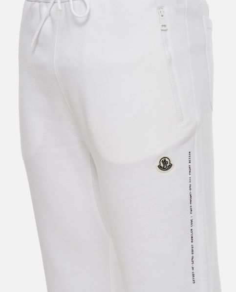 White Drawstring-cuff technical-canvas track pants, Moncler Genius
