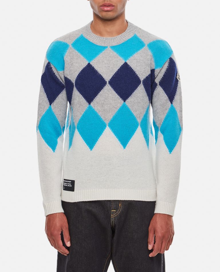 Moncler Genius  ,  Argyle Wool & Cashmere Sweater Moncler X Frgmt  ,  Multicolor S