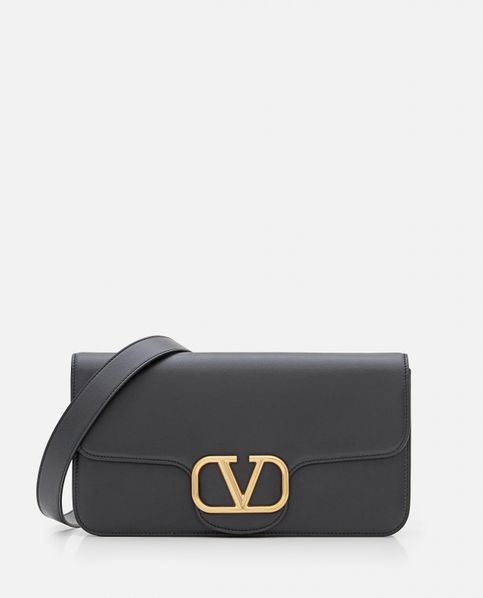 Valentino Garavani Loco VLOGO Flap Leather Shoulder Bag