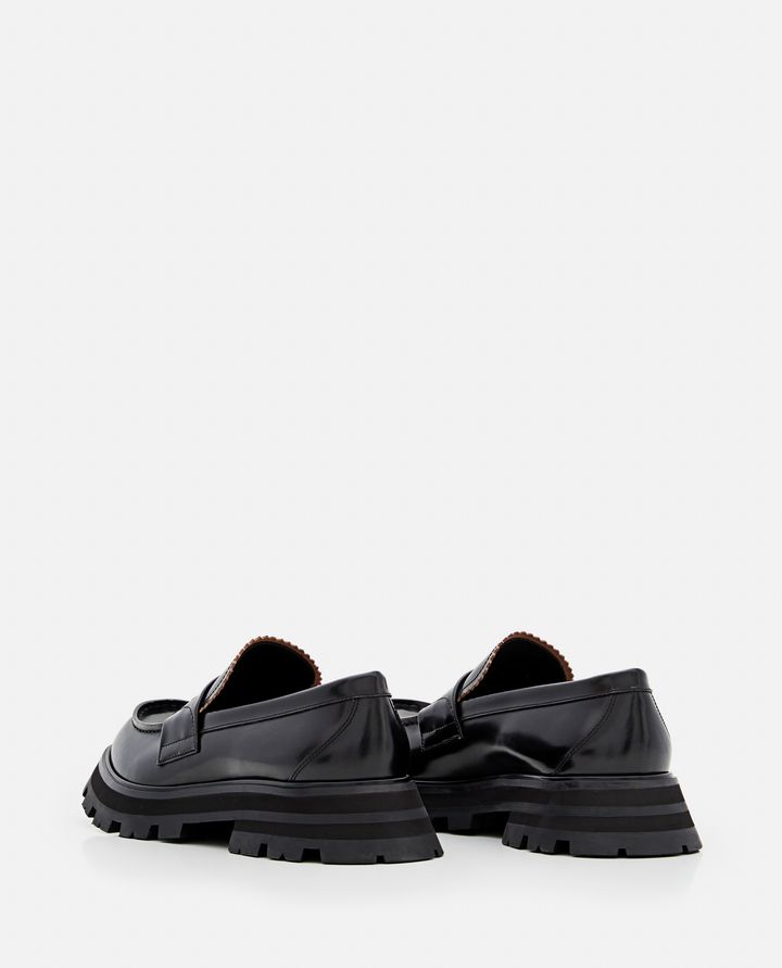 Alexander McQueen - 45MM BRUSHED LEATHER TRACK LOAFERS_3