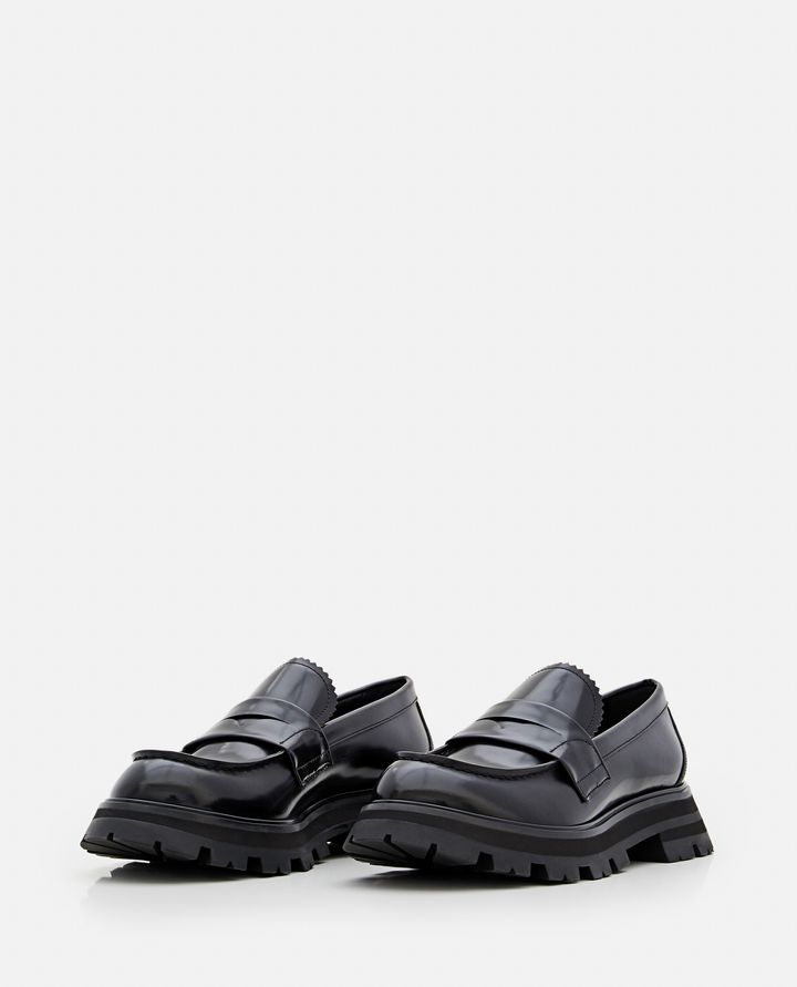 Alexander McQueen - 45MM BRUSHED LEATHER TRACK LOAFERS_2