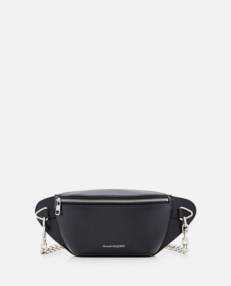Alexander McQueen  ,  Leather Bum Bag  ,  Black TU