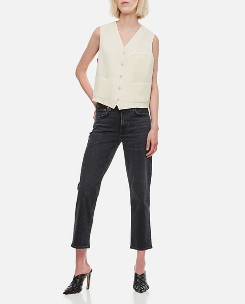 WOOL GABARDINE VEST for Women - Comme Des Garçons Girl sale | Biffi