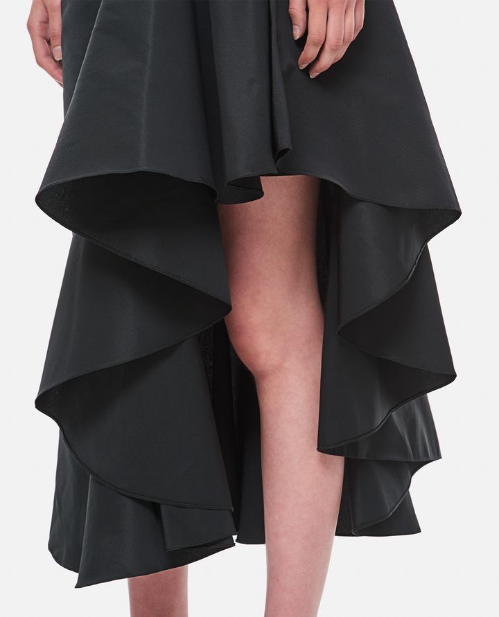 Alexander McQueen - POLYFAILLE ROUCHED MIDI SKIRT_4