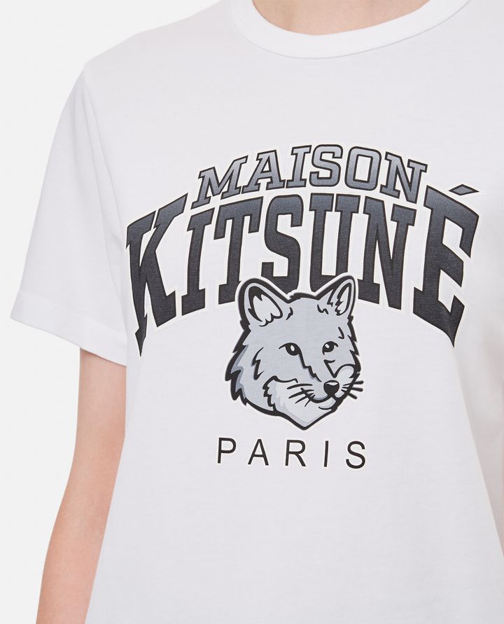Maison Kitsuné - CAMPUS FOX CLASSIC COTTON T-SHIRT_4