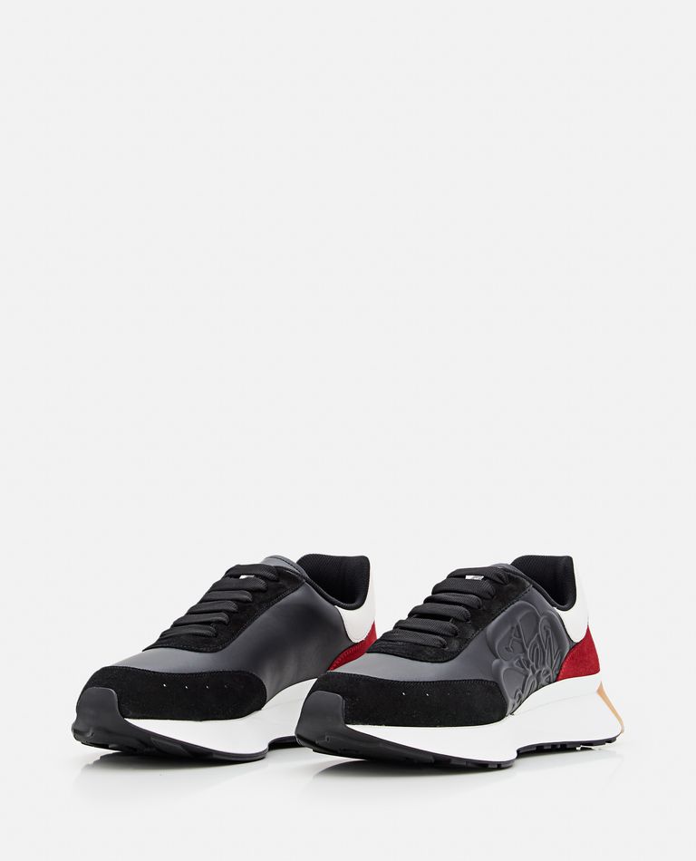 Alexander McQueen  ,  Leather Sprint Runner Sneakers  ,  Black 40