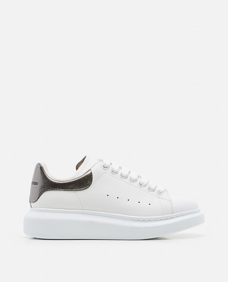 Alexander McQueen  ,  45mm Larry Grainy Leather Sneakers  ,  White 36,5