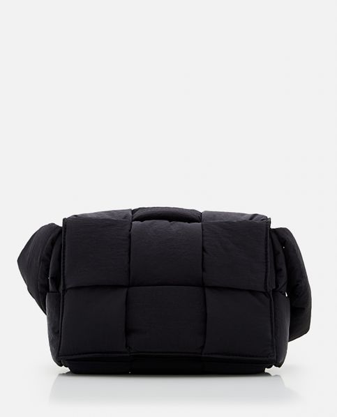 Bottega Veneta Black Cassette paper-leather cross-body bag
