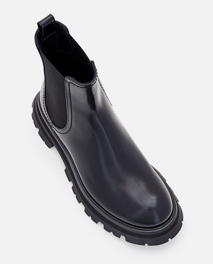 Alexander McQueen - 45MM CHELSEA PATENT LEATHER BOOTS_4