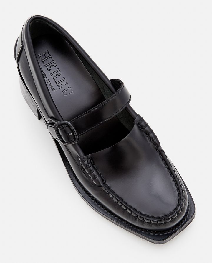 Hereu - 50MM BLANQUER LEATHER MARY JANE LOAFERS_4