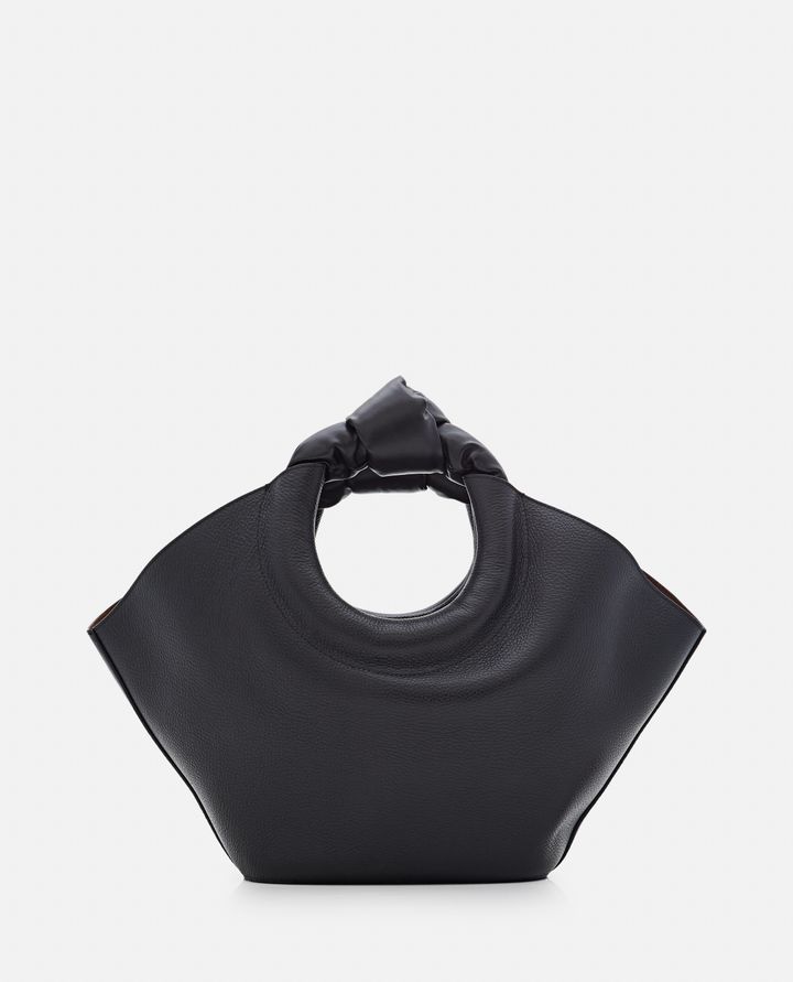 Hereu - CASTELL GRAINY LEATHER ROUND HANDLE TOTE BAG_4