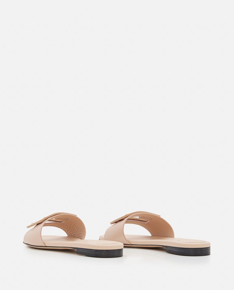 Metallic Banded Hole-Punch Sandal | Leather, Fendi shoes, Leather sandals  flat