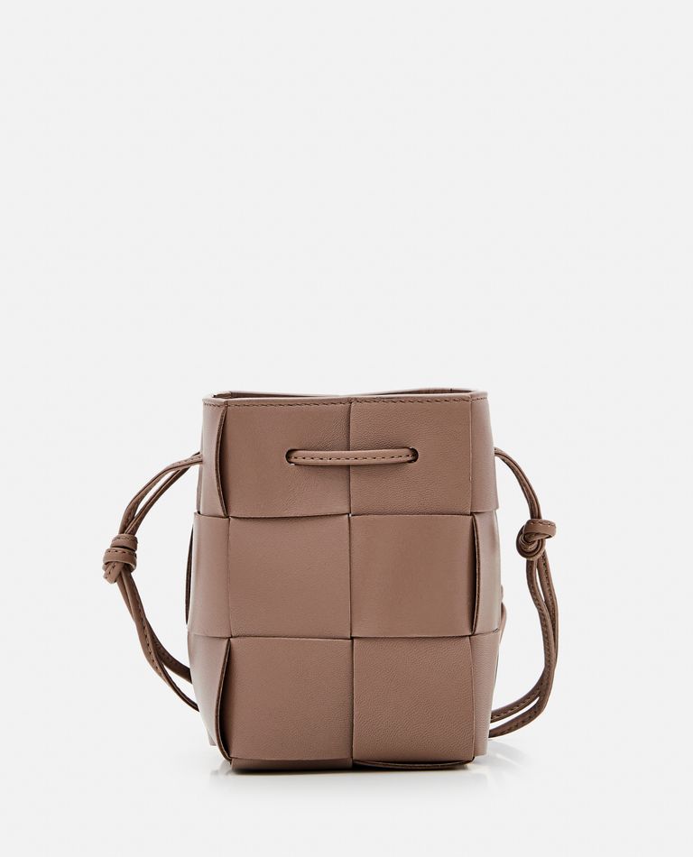 Bottega Veneta  ,  Mini Bucket Leather Shoulder Bag  ,  Brown TU