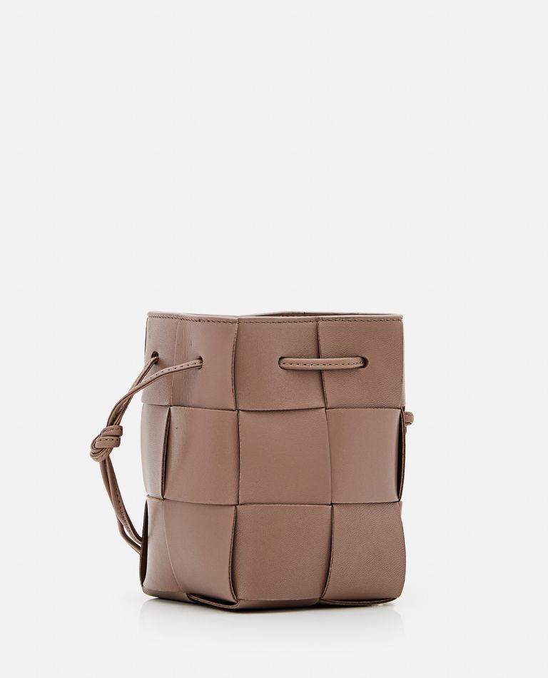 Bottega Veneta  ,  Mini Bucket Leather Shoulder Bag  ,  Brown TU