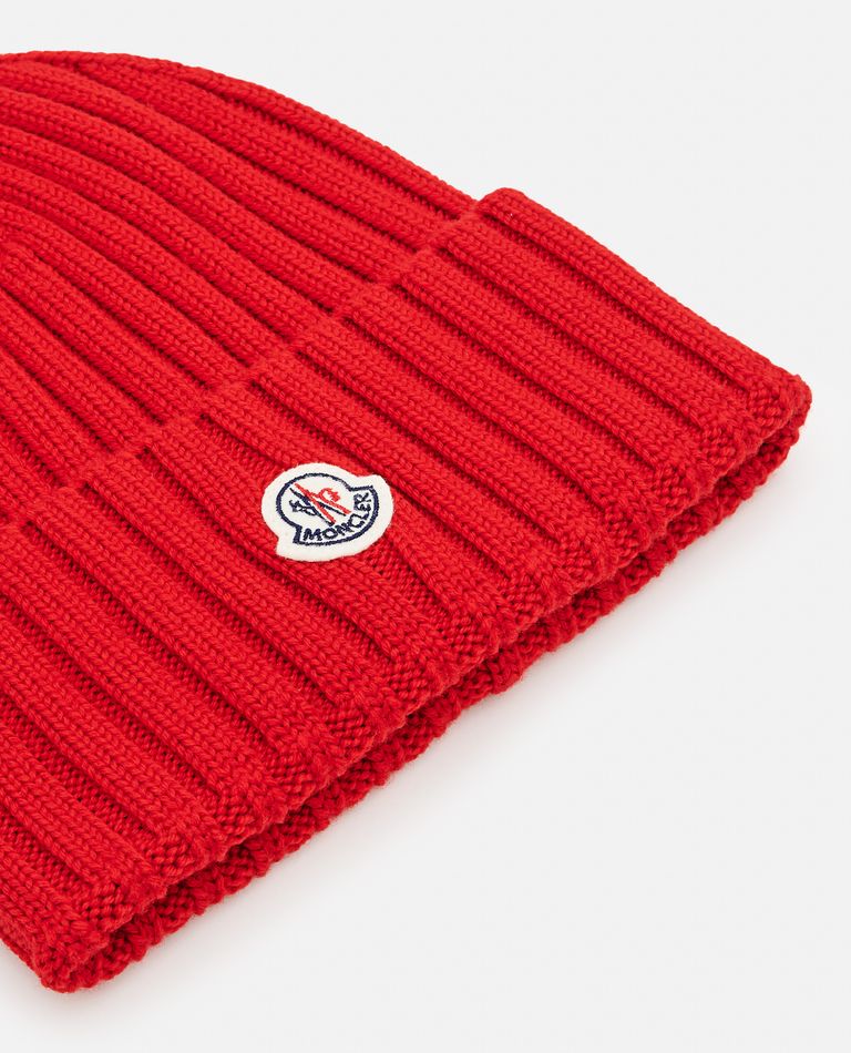 Moncler  ,  Virgin Wool Beanie  ,  Red TU