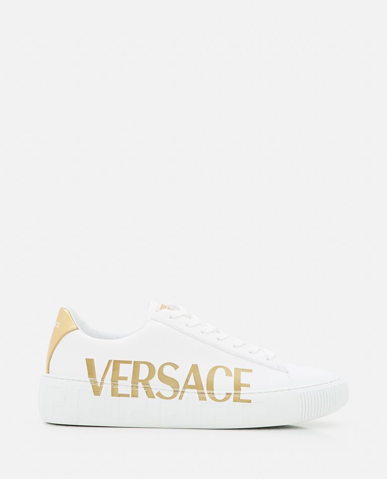 Versace  ,  Sneakers In Pelle Di Vitello  ,  Bianco 40
