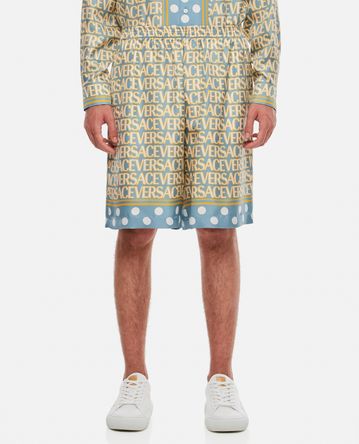 Versace - SHORTS WITH VERSACE ALL OVER PRINT