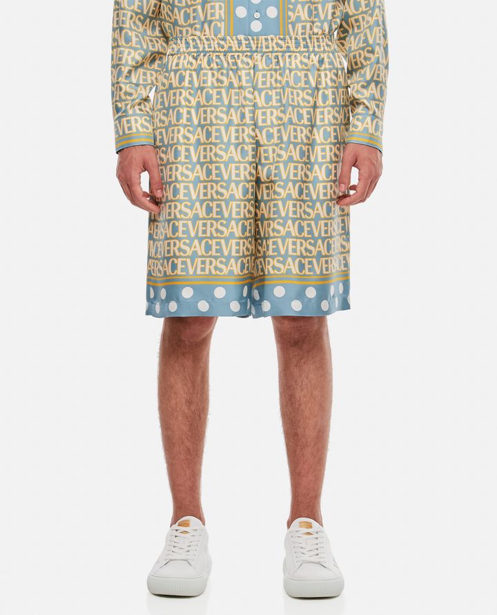 Versace - SHORTS WITH VERSACE ALL OVER PRINT_1