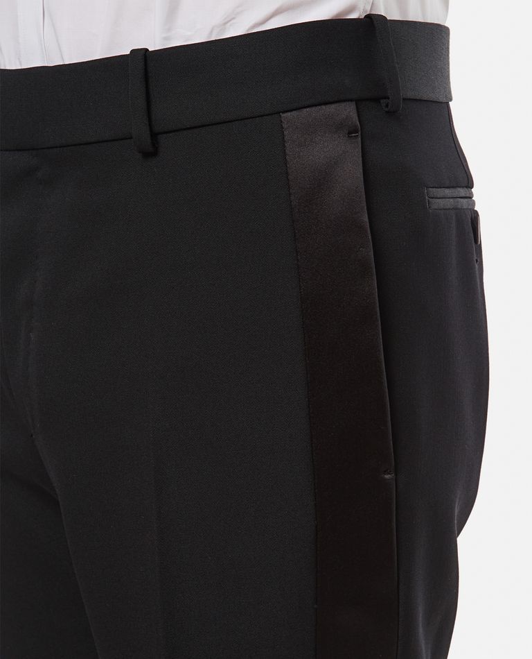 Mens tuxedo trousers hot sale with satin stripe