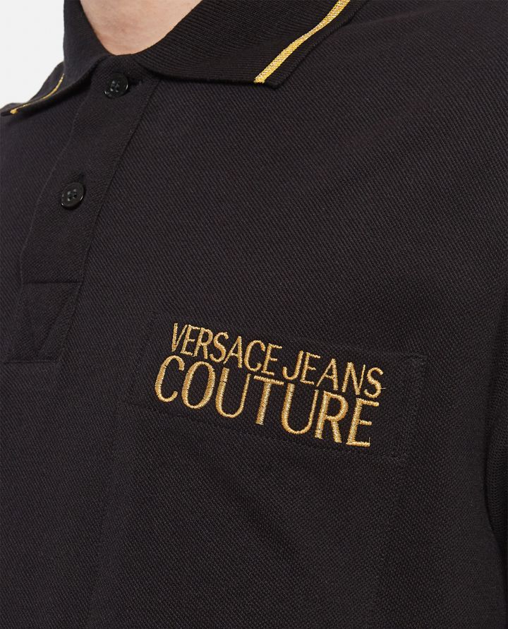 Versace Jeans Couture - POCKET LOGO COTTON POLO SHIRT_4