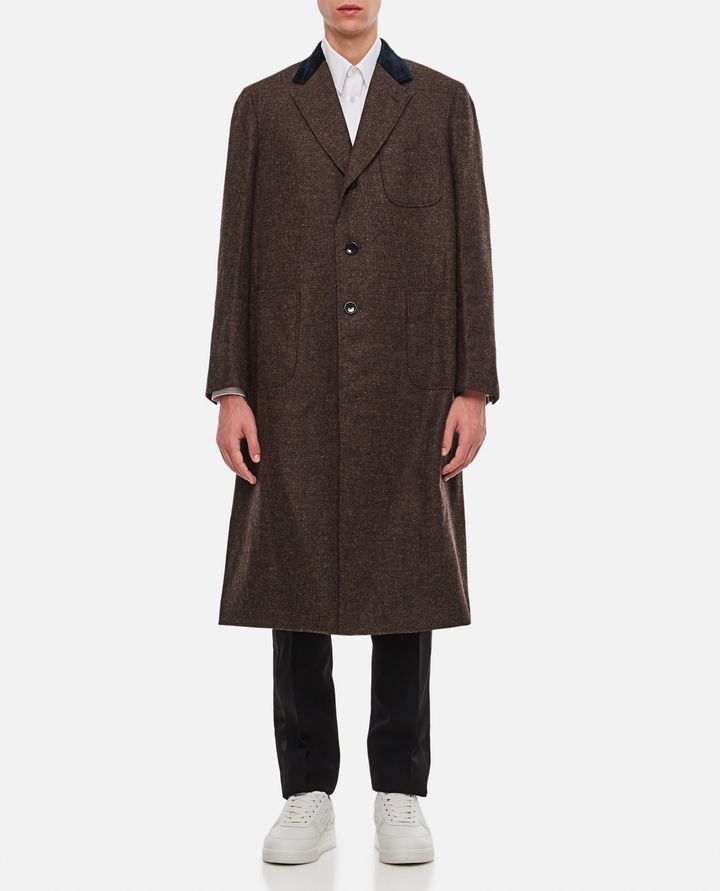 Thom Browne - ELONGATED PATCH POCKET TOP COLLAR IN SHETLAND_1