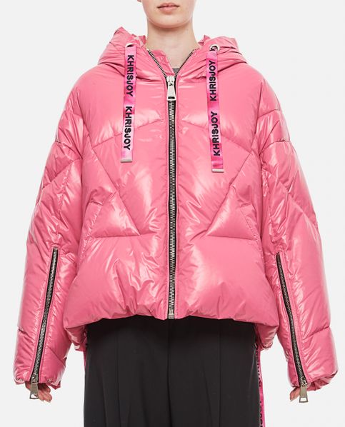 Womens Jacket Khrisjoy Coat Jacket Store Pink Shiny Puffer Coat