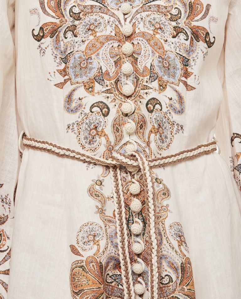 NEW COLLECTION » Linen dress with embroidery at the chest