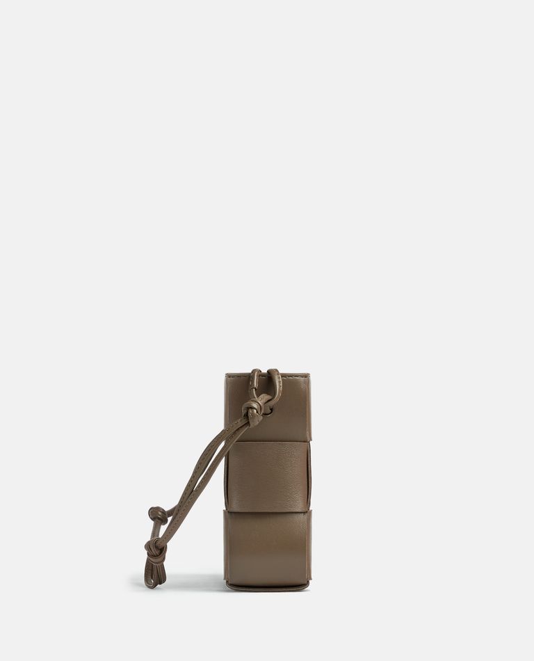 Bottega Veneta  ,  Cassette Pouch On Strap Leather Shoulder Bag  ,  Brown TU