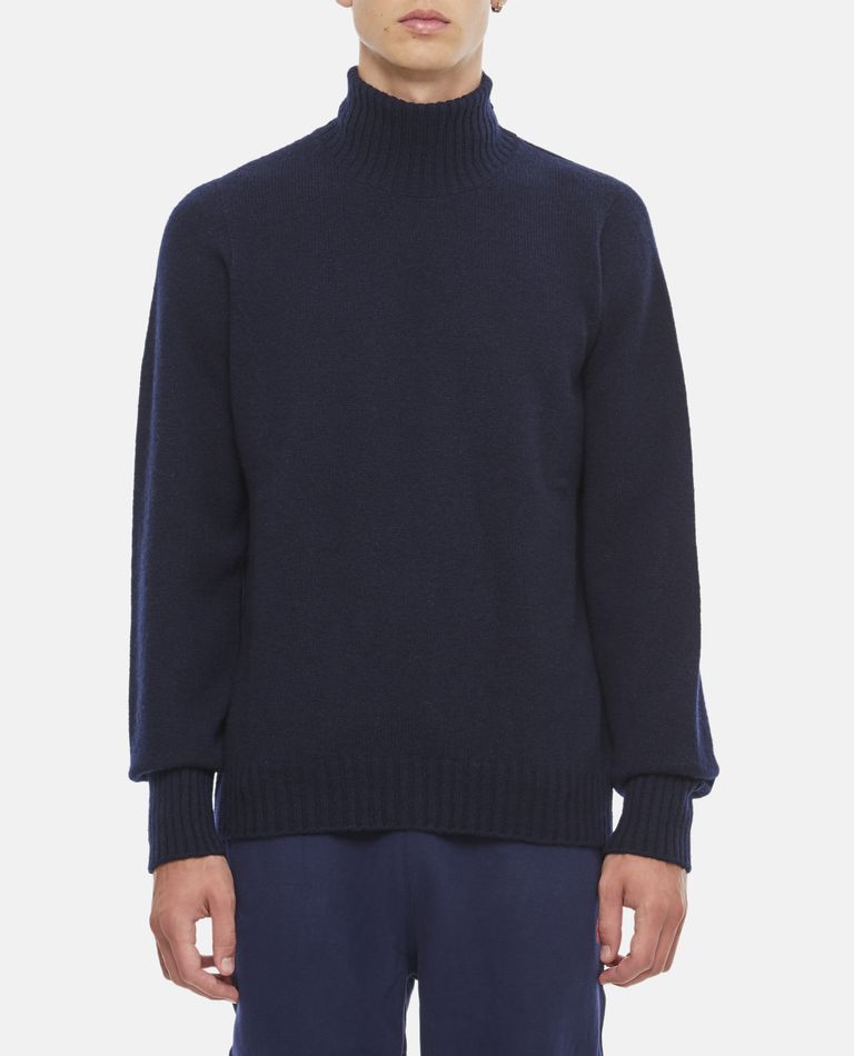 Drumohr  ,  High Neck Wool Sweater  ,  Blue 56