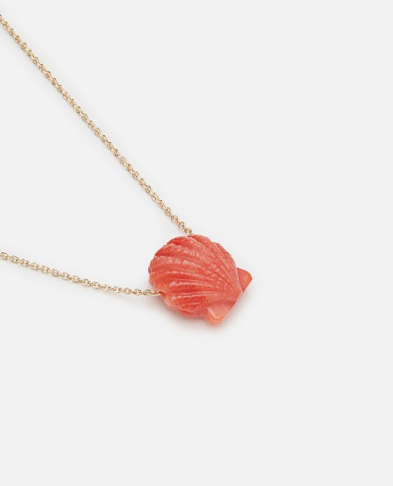 Aliita  ,  Red Coral Seashell Gold Necklace  ,  Red TU