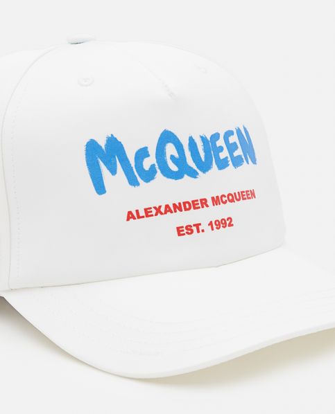 TONAL GRAFFITI BASEBALL HAT for Men - Alexander McQueen