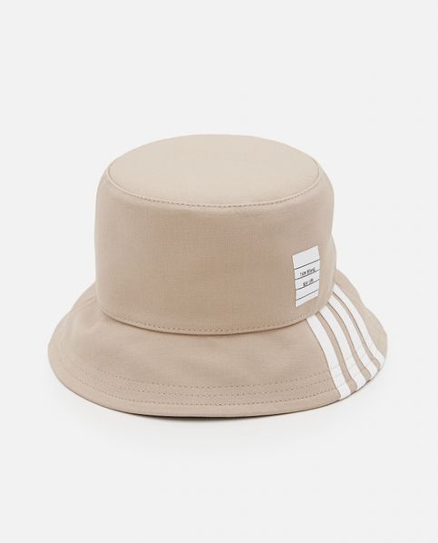 COTTON BUCKET HAT WITH 4BAR for Men - Thom Browne sale