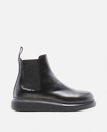 Alexander McQueen - 45MM BRUSHED LEATHER CHELSEA BOOTS