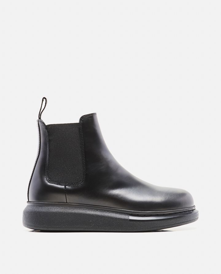 Alexander McQueen - 45MM BRUSHED LEATHER CHELSEA BOOTS_1