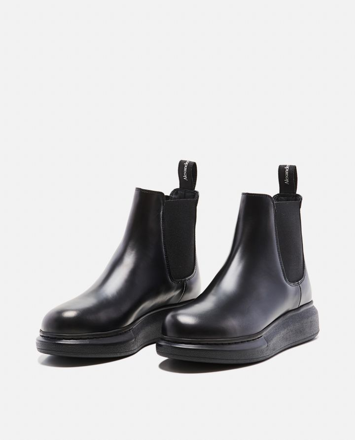 Alexander McQueen - 45MM BRUSHED LEATHER CHELSEA BOOTS_2