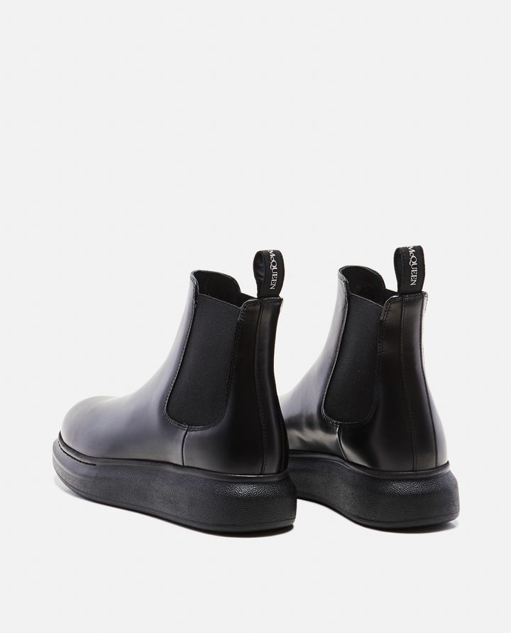 Alexander McQueen - 45MM BRUSHED LEATHER CHELSEA BOOTS_3
