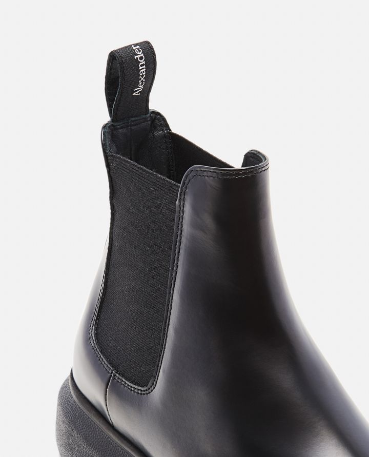 Alexander McQueen - 45MM BRUSHED LEATHER CHELSEA BOOTS_4