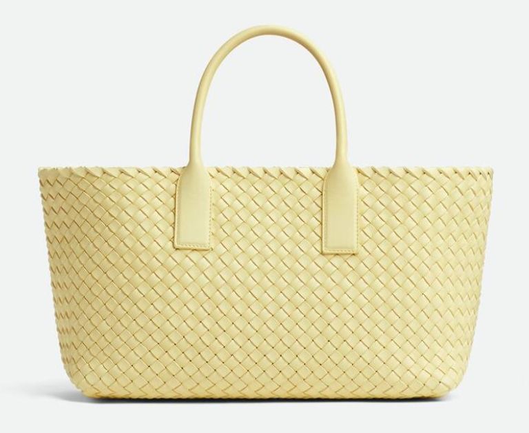 ハンドバッグ BOTTEGA VENETA PASTEL YELLOW LEATHER CABAT HANDBAG SMALL CABAT LEATHER TOTE BAG for Women - Bottega Veneta | Biffi