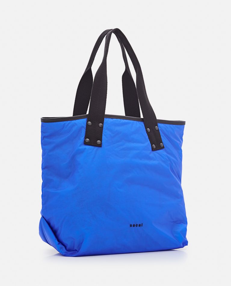 Shop Sacai Skytex Tote Large Bag In Blue
