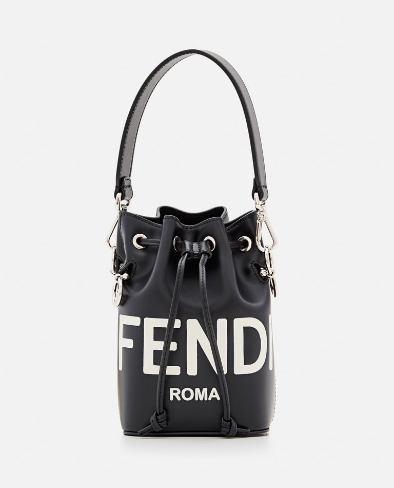Fendi Grey Mon Tresor Mini Bucket Bag - Women's - Calf Leather